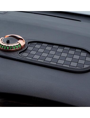 multifunkciós csúszásgátló szőnyeg autóba, új multifunkcionális műszerfalra szerelhető mobiltelefon-tartó, univerzális, forgatható csúszásgátló műszerfal-párna ideiglenes parkolószámmal