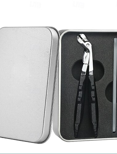 Cortaúñas de acero inoxidable curvo ergonómico para uñas gruesas, con mango largo y mandíbula ancha, ideal para personas mayores, hombres y mujeres.