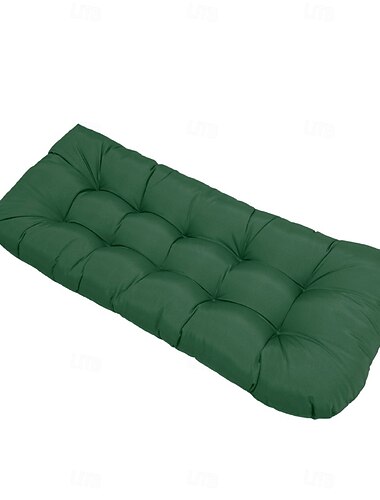 utendørs stolputer, vanntett overstoppet benkpute i minneskum til huske, loveseat, utemøbler 130*50