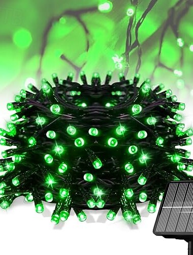 1 Stück Solar-Lichterkette für den Außenbereich, wasserdicht, 12 m, 100 LED-Perlen, für Innenhof, Garten, Rasen, Villa, Zaun, Balkon, dekoratives Licht, Hochzeit, Halloween, Weihnachten, Festival, Atmosphäre, Lichterkette