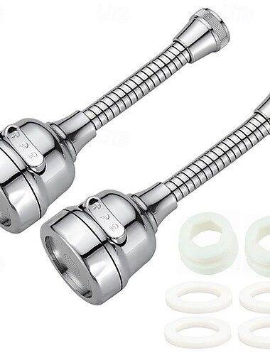 Kitchen Faucet Aerator Sink Tap Sprayer Head 3 Molds Adjustable Faucet Sprayer 360 Rotatable Faucet Extension Tubes Booster Water Saving and Anti-Splash