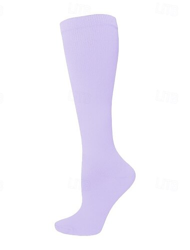 3 par kompressionsstrumpor för kvinnor, nylonliknande plattstickade, bantande elastiska löpstrumpor för alla årstider