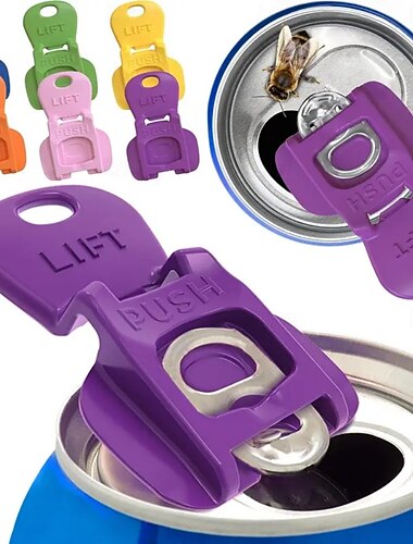 6/12/24 stuks complete dekselopener voor blikjes frisdrank, dekselopener voor blikjes, lipjesopener voor miniblikjes en stofdichte hersluiter voor cola, bier en andere dranken