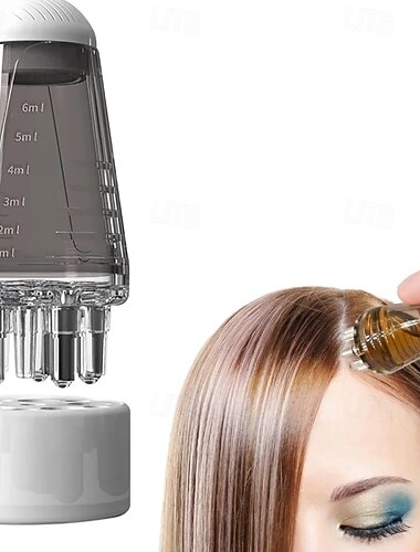 Aplikátor na masážní hřeben na pokožku hlavy s esenciálními oleji, dávkovač tekutého vlasového séra, nástroj pro péči o pokožku hlavy proti vypadávání vlasů, mini přenosný masážní hřeben pro růst