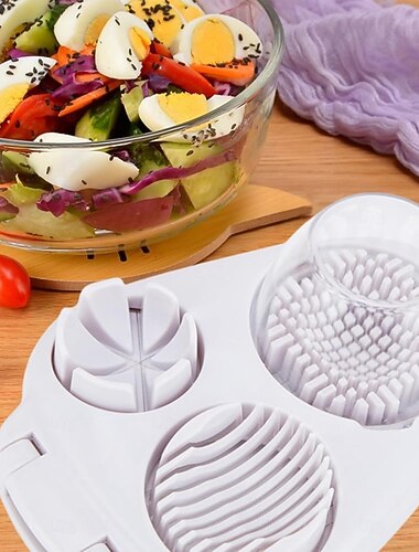 tojásszeletelő tojás főzéséhez, rozsdamentes acél tojásvágó, tojásszeletelő, hordozható tojásvágó, többcélú vágóeszköz