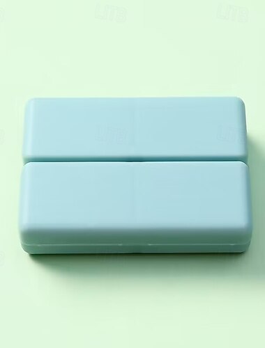 毎日のピルオーガナイザー、7つのコンパートメントポータブルピルケース旅行ピルオーガナイザー、[折りたたみデザイン]ビタミン、タラ肝油、サプリメント、薬を収納できる財布ポケット用ピルボックス-クリアレッド