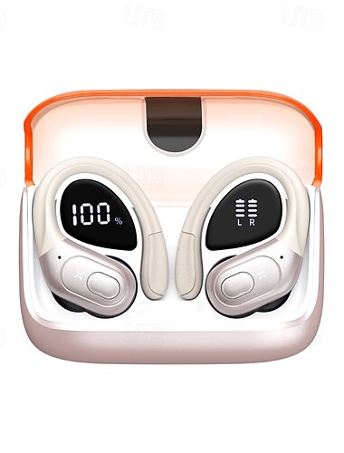 Kabellose Ohrhörer, 75 Stunden, Bluetooth 5.4, Kopfhörer, Sport 2025, Bluetooth-Ohrhörer, Stereo, tiefer Bass, Over-Ear-Kopfhörer mit Ohrbügeln, ENC, Mikrofon mit Geräuschunterdrückung, IPX7,