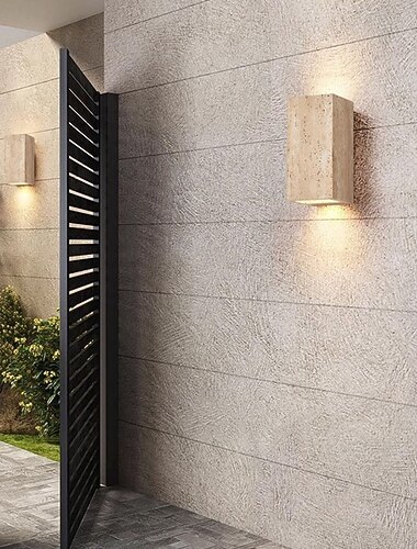 מנורת קיר לד חיצונית עמידה למים ip65 אבן סלון חדר שינה דוגמית חדר טלוויזיה ליד המיטה קיר אמנותי אור קיר מנורת קיר 110-240v