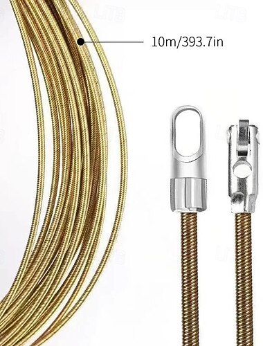 Dispositif universel d'enfilage de fil, outil d'extraction de câble d'électricien, enfileur de fil pour conduits et canaux muraux, guide-fil en acier durable pour l'installation de câbles électriques