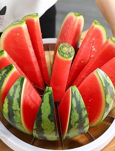 vattenmelonskivare i rostfritt stål stor vattenmelonskivare köksverktyg hami melon fruktskivare
