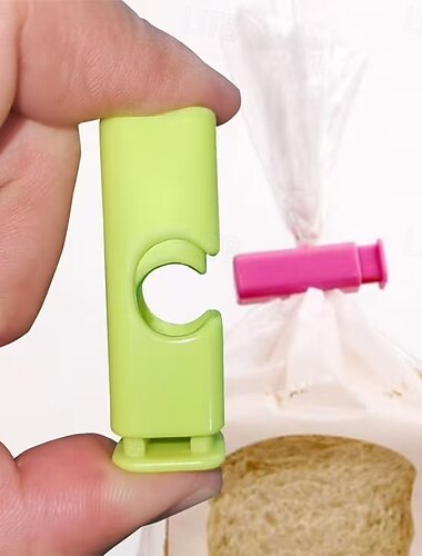 Lot de 10 clips de scellage pour aliments frais, scelleurs de sacs en plastique polyvalents pour collations, pain, poudre, clips de stockage d'aliments étanches à l'humidité et à l'air