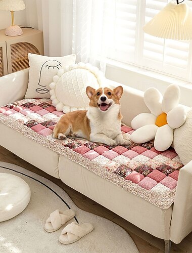 Quilted Carpet Sofa Cover for Dog The Living Room Sofa Seat Box Cushion Pet Friendly