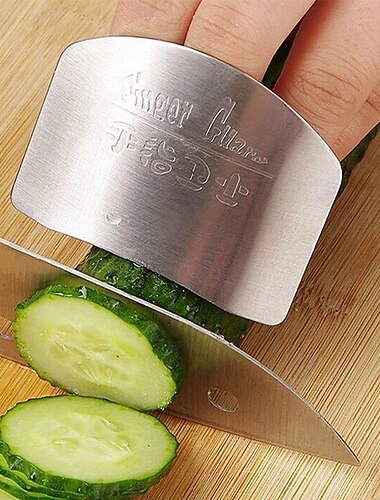 fingerbeskytter i rustfritt stål for kutting, fingerbeskyttelse mot kutt, kjøkkenverktøy for å skjære grønnsaker, kjøtt og hakking