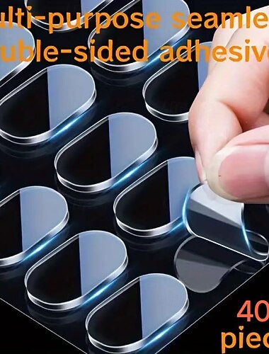 400 bandes adhésives double face, ruban adhésif imperméable sans résidus pour la décoration intérieure, les affiches, les cadres photo, les fournitures de bureau, des tampons adhésifs solides et