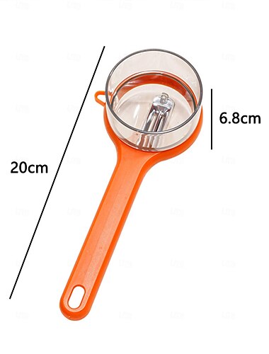 סכין קילוף עם קופסת אחסון, קולפן פירות וירקות רב תכליתי מנירוסטה, אחסון נוח לקילוף תפוחים, תפוחי אדמה ופירות אחרים, כלי חיוני למטבח