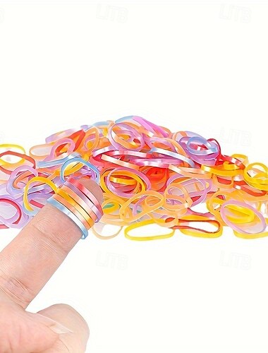 500 Extra Thick High-Elasticity Silicone Horse Tendons - Durable Mane & Tail Hair Bands for Horses, Black and White Horse Hair Tie-Down Accessories, Mane Securing Bands Flexible Horse Bands Highel