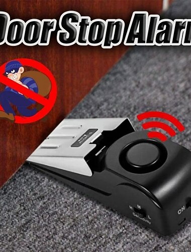 Butée de porte portable, dispositif d'alarme anti-intrusion, pour voyage, hôtel, maison, sécurité, antivol, vibration, système d'alarme sonore puissant
