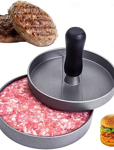 Molde antiadherente para hamburguesas: máquina para hacer hamburguesas de carne y verduras segura y sin BPA, herramienta de cocina para barbacoa, utensilio esencial para la cocina de tu apartamento.
