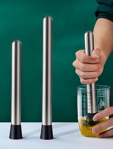 2ks nerezové míchátko na šťávu a drtič ledu – ruční odšťavňovač citronů a lis na ovoce s ergonomickou rukojetí, odolné kuchyňské nástroje na koktejly a smoothie &čerstvě vymačkaná šťáva, stylový