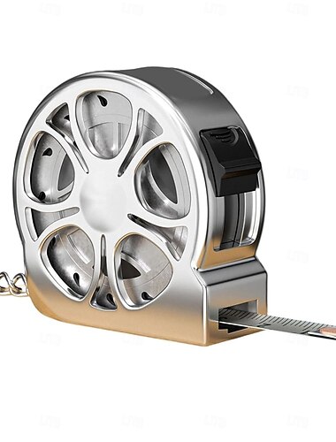 Mini-Maßband aus Edelstahl, 2 m/6 Fuß, tragbar, einziehbar, Schlüsselanhänger, Maßband für Haushalt, Landwirtschaft, Industrie, Holzbearbeitung