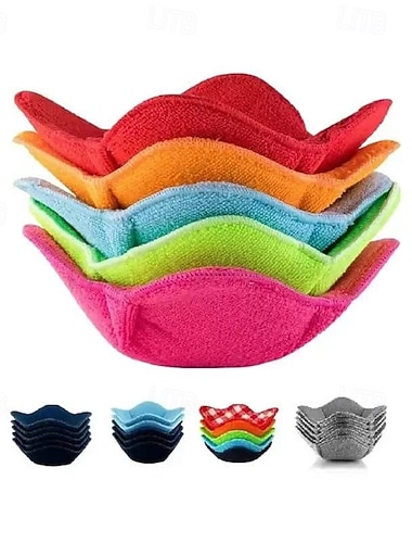 4/8 ks roštů na horké nádobí vhodných do mikrovlnné trouby – lze prát v pračce, skládací, izolované, protiskluzové podložky s rukojeťmi, chrání ruce &stůl, ideální na polévku, sezónní kuchyňské