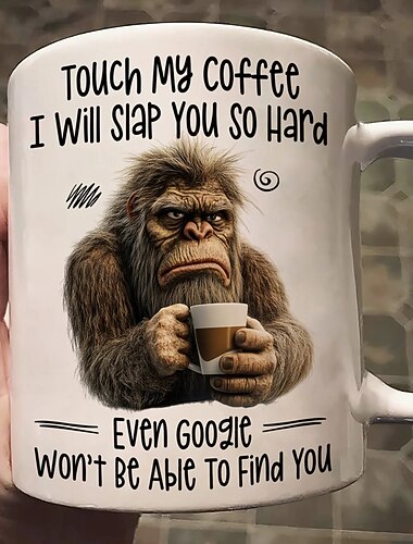 كوب هدية مضحك، المس قهوتي، سأصفعك بقوة، هدايا عيد ميلاد ممتعة للأصدقاء وزملاء العمل