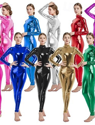  Zentai-Anzuege Cosplay Kostuem Bodysuit Karnevalskostuem Ganzkoerperanzug Damen Alle Jungen Cosplay Sexy Kostuem Einfarbig Lycra Spandex Kostuem fuer Halloween Karneval Kindertag Kinder Erwachsene