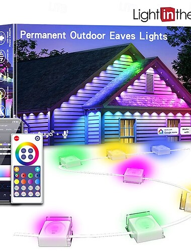 15 מטר 30 מטר סרטי תאורת LED גמישים סרטי תאורה RGB אורות חכמים 30/60/90 נוריות 5050 SMD 10 מ"מ 1set RGB RGBIC (צבע חלום ניתן להתייחסות) מנורות מחרוזות יצירתיות אורות חג חג ליל כל הקדושים חוץ חג 24 V