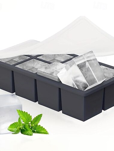 1 paquete de bandeja de cubitos de hielo grande para whisky, máquina para hacer cubitos de hielo cuadrados grandes para cócteles, bandejas de cubitos de hielo antiguas de silicona, bandejas de cubitos de hielo enormes de 2 pulgadas para whisky