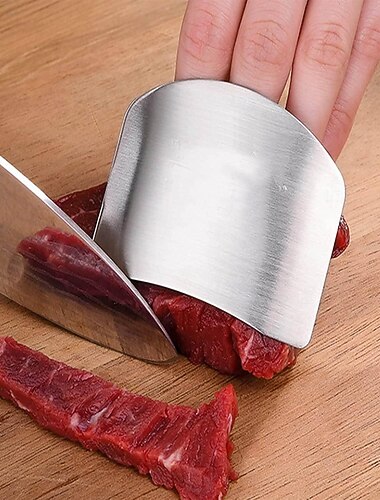 Προστατευτικό χεριών από ανοξείδωτο ατσάλι για κοπή, προστατευτικό δακτύλων κατά της κοπής, εργαλείο ασφαλείας κουζίνας για κόψιμο λαχανικών, κρέατος και ψιλοκομμένο τεμάχιο