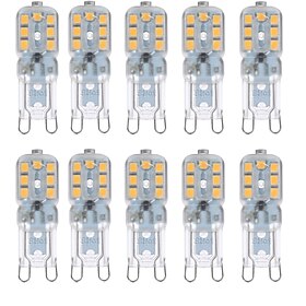 10pcs 2.5W LED Bi-pin Lights Bulbs 250lm G9 14LED Beads SMD 2835 Dimmable Landscape 30W Halogen Bulb Replacement Warm Cold White 360 Degree