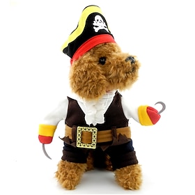 Cat Dog Halloween Costumes Costume Puppy Clothes Skull Cosplay Halloween Winter Dog Clothes Puppy Clothes Dog Outfits Black Costume for Girl and Boy Dog Cotton