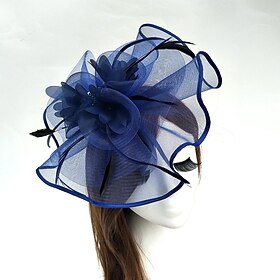 Tulle / Feather / Net Kentucky Derby Hat / Fascinators / Hats with 1 Piece Wedding / Special Occasion / Tea Party Headpiece
