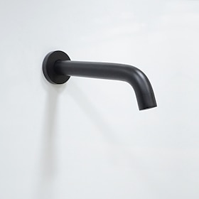 Grifo de lavabo de baño montado en la pared, grifos de baño de un orificio de bronce aceitado negro retro bronce