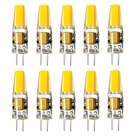 10pcs G4 2W 200lm COB LED Bi-pin Light Bulb Dimmable For Cabinet Light Ceiling Lights RV Boats Outdoor Lighting 20W Halogen Equivalent Warm