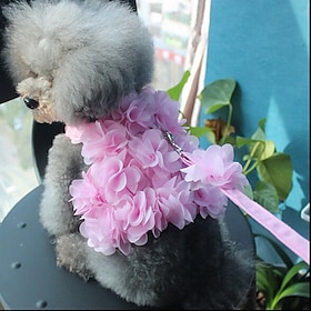 Dog Cat Pets Harness Walking Cute and Cuddly Bowknot Bowknot Flower Flower / Floral Husky Alaskan Malamute Golden Retriever