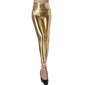 Latin Dance Pants Gore Women's Training Performance High PU Elastic Satin