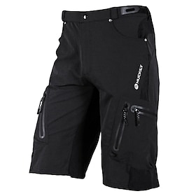Nuckily Men's Bike Shorts Cycling MTB Shorts Lycra Waterproof Breathable Quick Dry Lightweight And Baggy Zipper Pockets Summer Bike Wear Mo