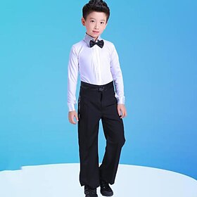 Balli Latino-americani Abbigliamento Da Ballo Per Bambini Superiore Fiocco (fiocchi) Più Materiali Da Ragazzo Addestramento Prestazioni Man