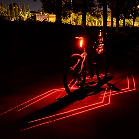 Laser LED Radlichter Fahrradrücklicht Sicherheitsleuchten Bergradfahren Fahhrad Radsport Wasserfest Mehrere Modi Super Hell Tragbar Li-Ione
