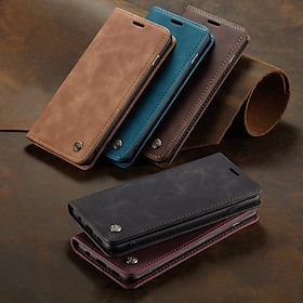 Phone Case For Samsung Galaxy S23 S22 S21 FE S21 Ultra Plus A54 A53 A13 A23 S20 A52 Wallet Case with Stand Holder Magnetic Flip Shockproof Solid Colored PU Lea