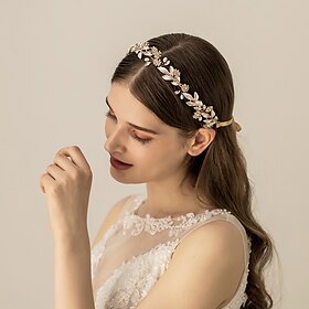 Alloy Headbands / Headdress / Hair Accessory with Ribbon Tie 1 pc Wedding / Party / Evening Headpiece