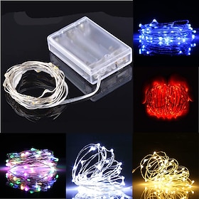 LED String Lights 5M 50 LEDs String Lights Mini Battery Powered Copper Wire Starry Fairy Lights Battery Operated Lights for Decoration