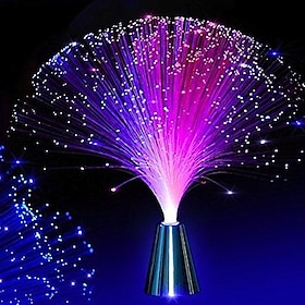 LED Fiber Optic Night Light Lamp Color Changing Decoration Light Christmas Gift 2W For Wedding Party Home Bedroom Decoration Without Batter