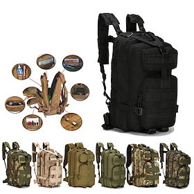 30 L Hiking Backpack Military Tactical Backpack Commuter Backpack Dust Proof Multifunctional Durable Wear Resistance Outdoor Camping / Hiki