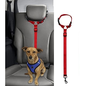 Dog Cat Pets Harness Leash Car Seat Harness / Safety Harness Portable Retractable Soft Solid Colored Classic Husky Labrador Alaskan Malamute 1PC
