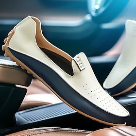 Men's Casual Faux Leather Loafers  Breathable Slip-On Driving Shoes with Soft Sole for Walking  Travel