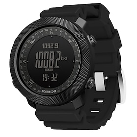 North Edge Apache Heren Digitale Horloges Waterdicht 50m Hardlopen Zwemmen Heren Tactisch Sporthorloge Buitensporten Survival Militaire Horloges Voor