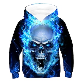 Boys 3D Skull Hoodi…