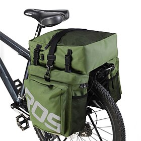 ROSWHEEL 35 L Bike Panniers Bag Luggage Bike Rack Bag 3 In 1 Adjustable Large Capacity Bike Bag 600D Polyester PVC Bicycle Bag Cycle Bag MT